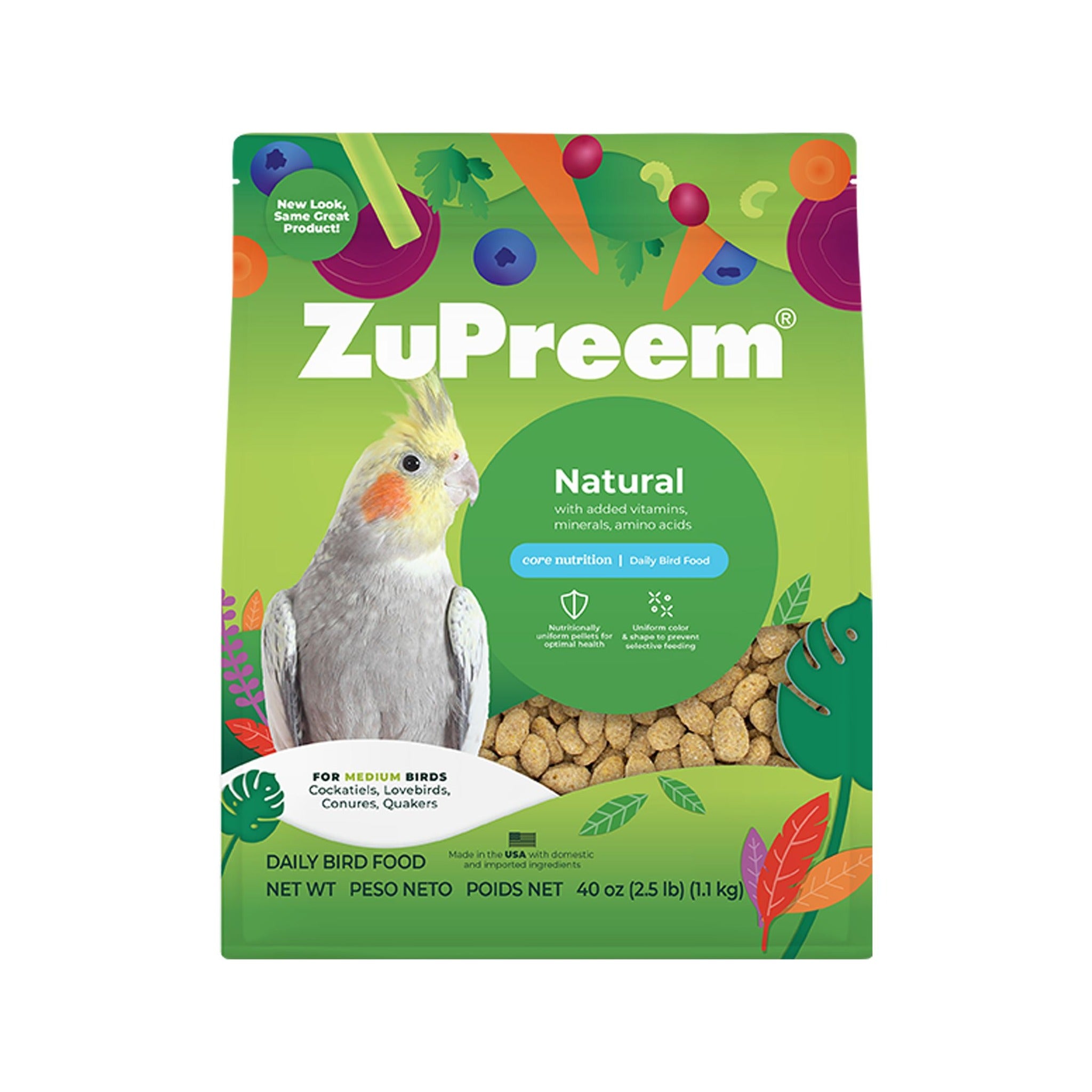 Zupreem Natural Medium Birds 2.5lbs