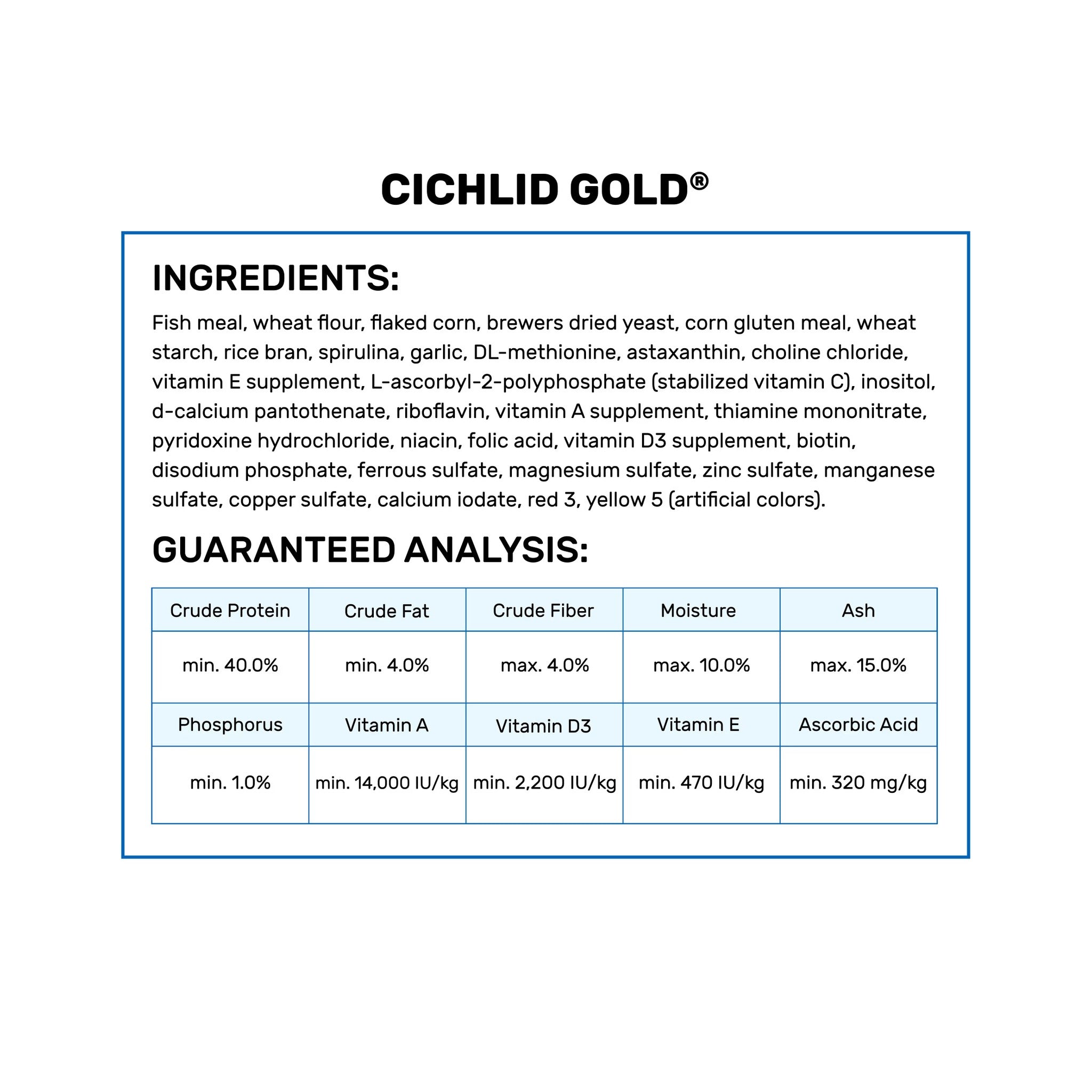 Hikari Cichlid Gold Large 8.8oz
