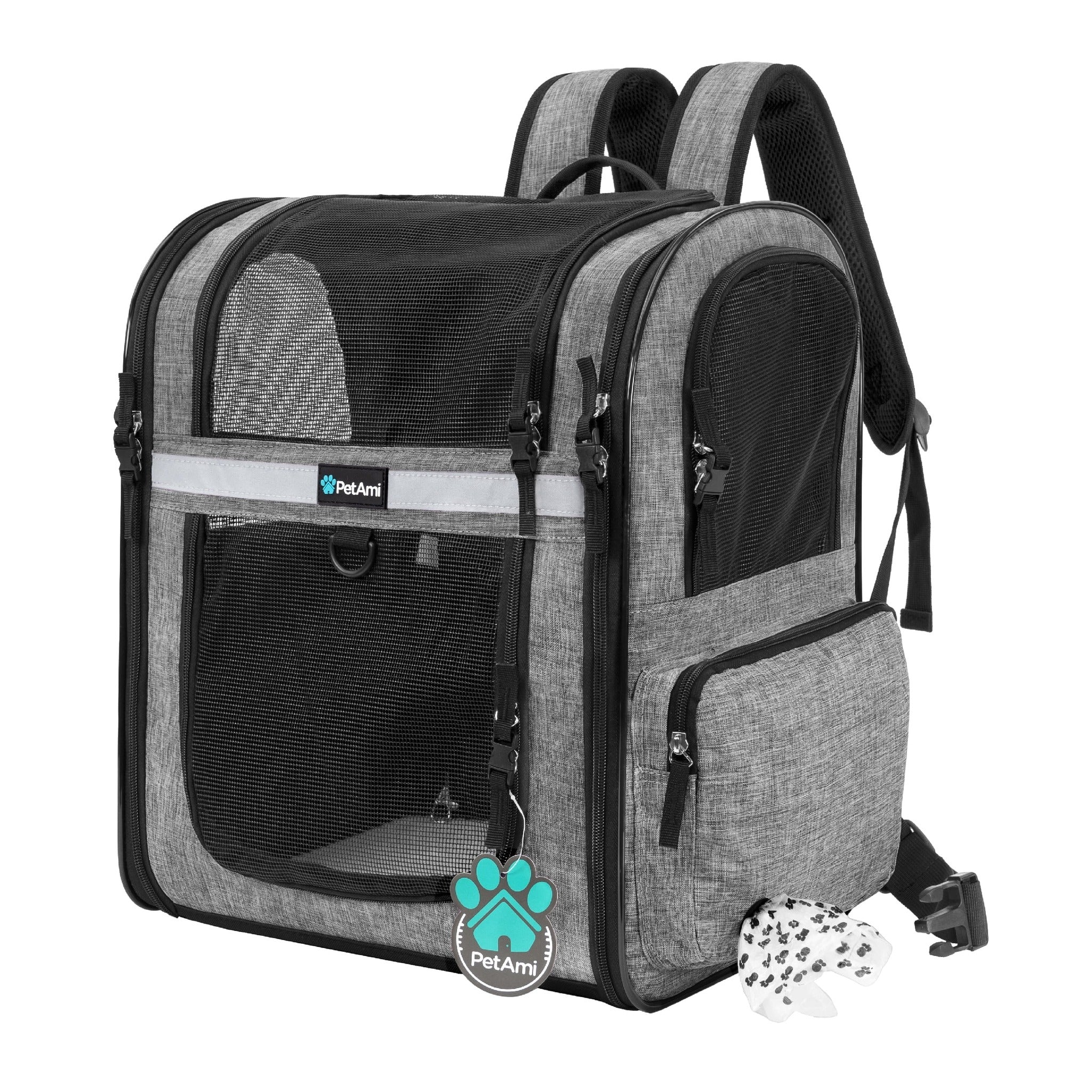 Pet Value Carrier Gray Brown Handles